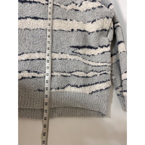 Barefoot Dreams Size 1X Sweater CozyChic Seaside Crew Neck Pullover Ocean Zebra - Picture 7 of 12